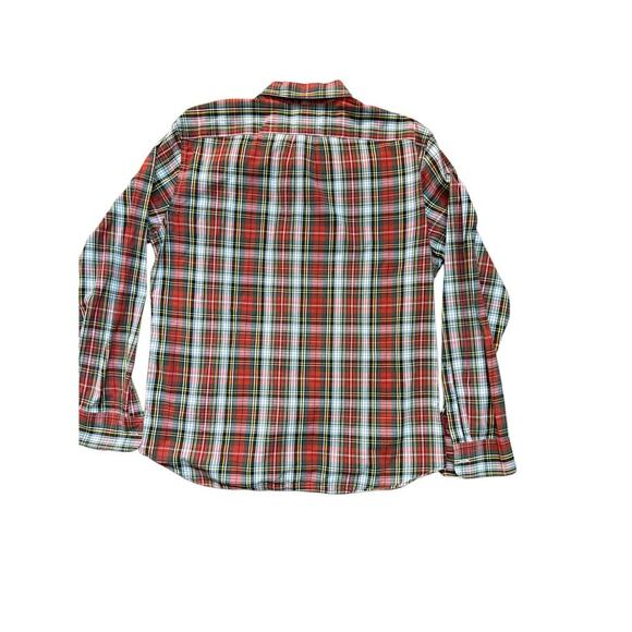 J. Crew Men's Red Secret Wash Slim Plaid Cotton Button Down Shirt Size XL - Picture 3 of 4
